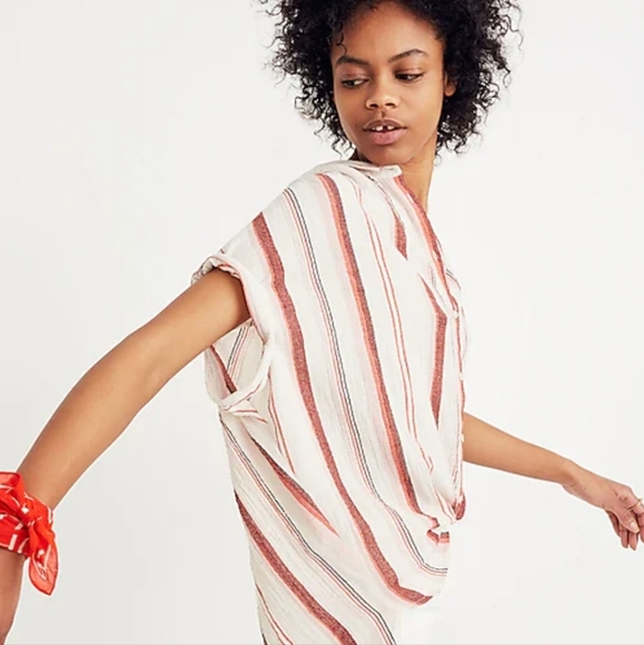 Madewell‎ Central Shirt White Albee Striped Cotton - Picture 4 of 14